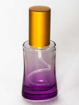 Ирис, 30 мл., стекло, фиолетовый + помпа металл золото